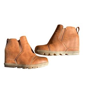 Athlefit Women Wedge Ankle Slip on Booties Size 8